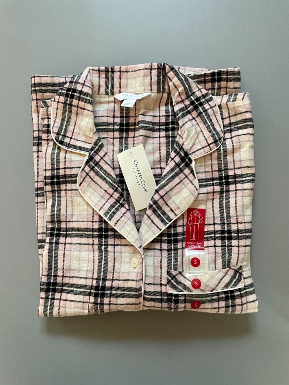 Charter Club Cozy flannel button-front pajama top only